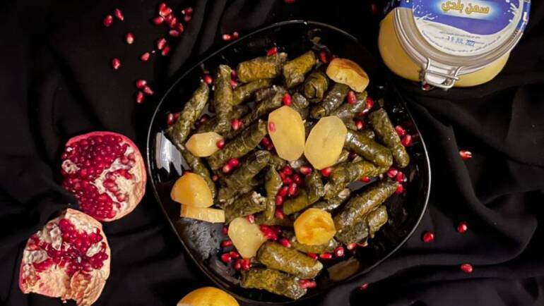 ورق عنب بالسمن البلدي